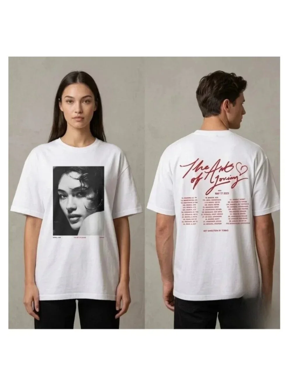 Olivia Dean Art Of Loving Tour 2026 Double Sided T-Shirt